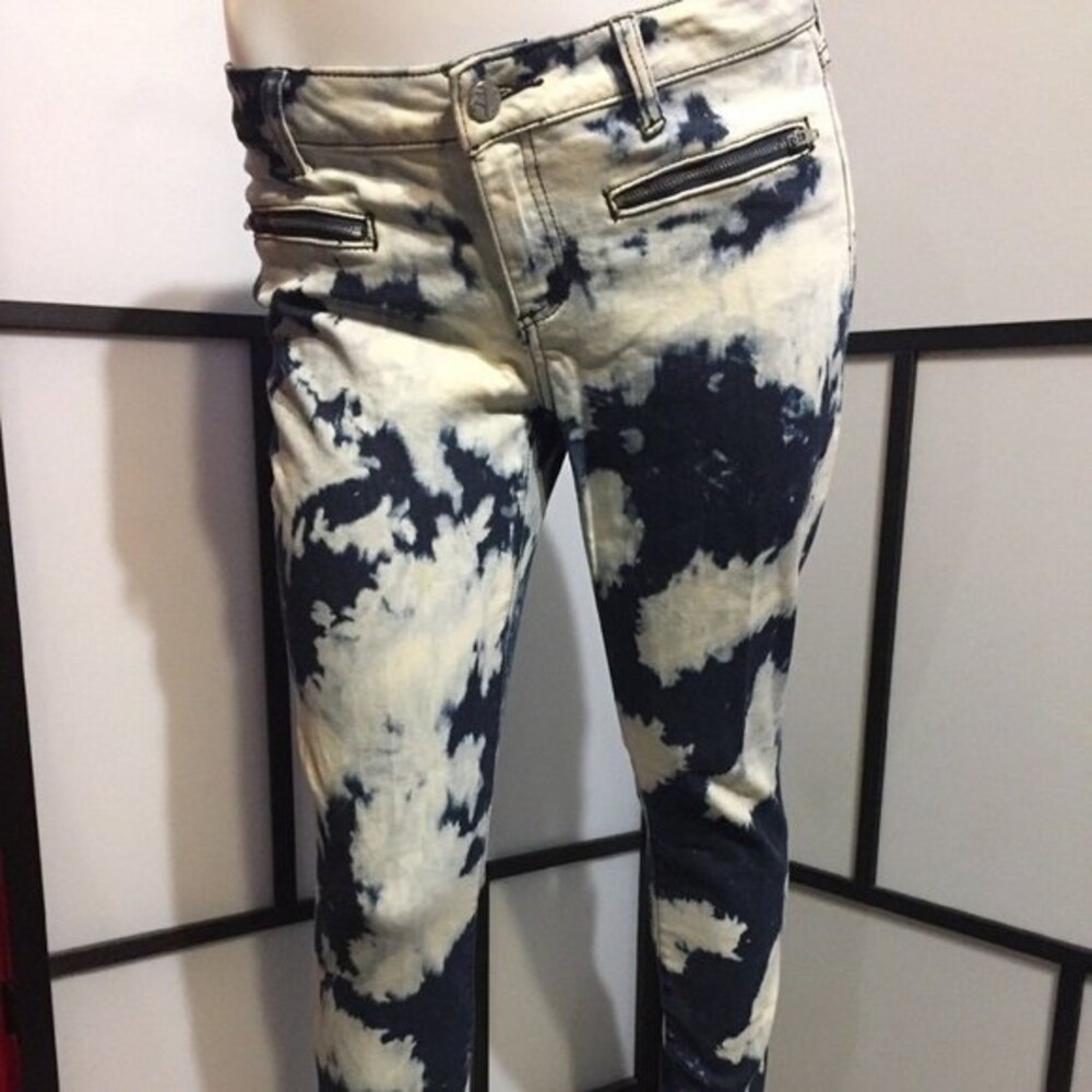 Allen B. by Allen Schwartz Women's Tie Dye Straight Leg Denim Jeans Size 8